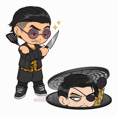 Chibi Zhao and Majima - Like a Dragon