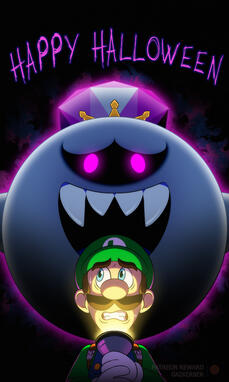 King Boo and Luigi - Luigi&#39;s Mansion