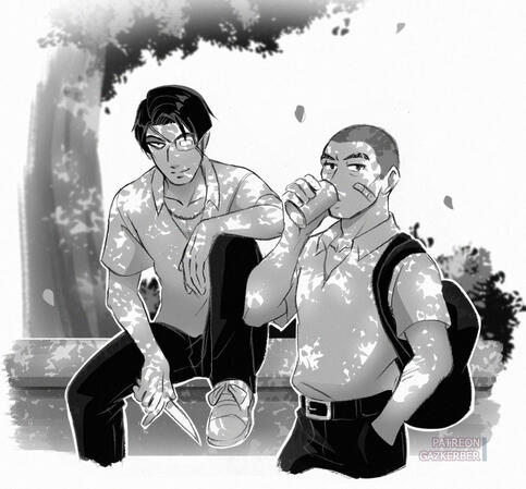 Majima and Saejima - High School AU Majima and Saejima - High School AU